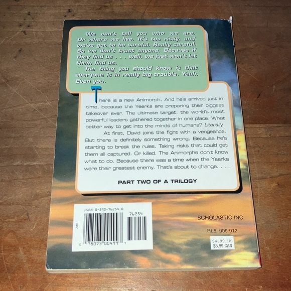 Vintage Animorphs children’s series- book #21 The Threat - Picture 3 of 6